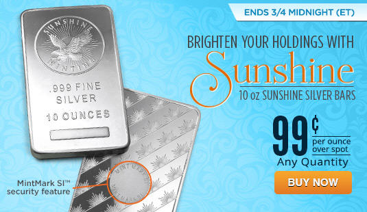 apmex sale sunshine mint bars