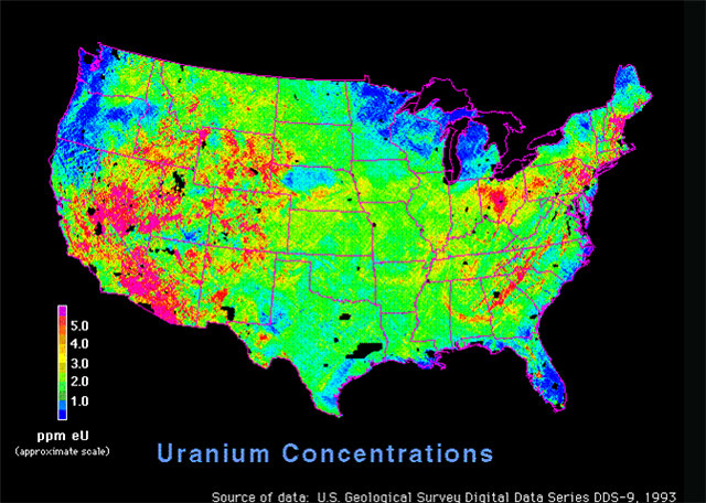 Lobo Tiggre Uranium concentrations in united states